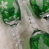 Set of 4 crystal glasses.