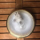 Old molded glass ceiling light + vintage gold contour