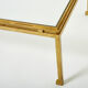 Coffee table beaten iron gilded glass Maison Ramsay 1950