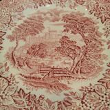Lot de 6 assiettes plates anciennes décor English