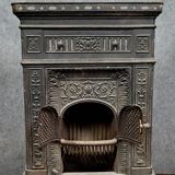 Napoleon III period cast iron fireplace mantel or front circa 1880