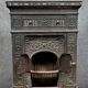 Napoleon III period cast iron fireplace mantel or front circa 1880