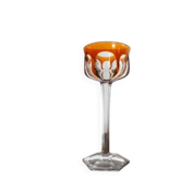 Baccarat "malmaison" orange double crystal wine glass - 19 cm