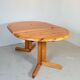 Oval extendable pine dining table in Danish style