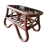 Rattan coffee table from the 70s
