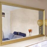 Large golden panoramic mirror
