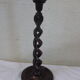 Twisted wooden candle