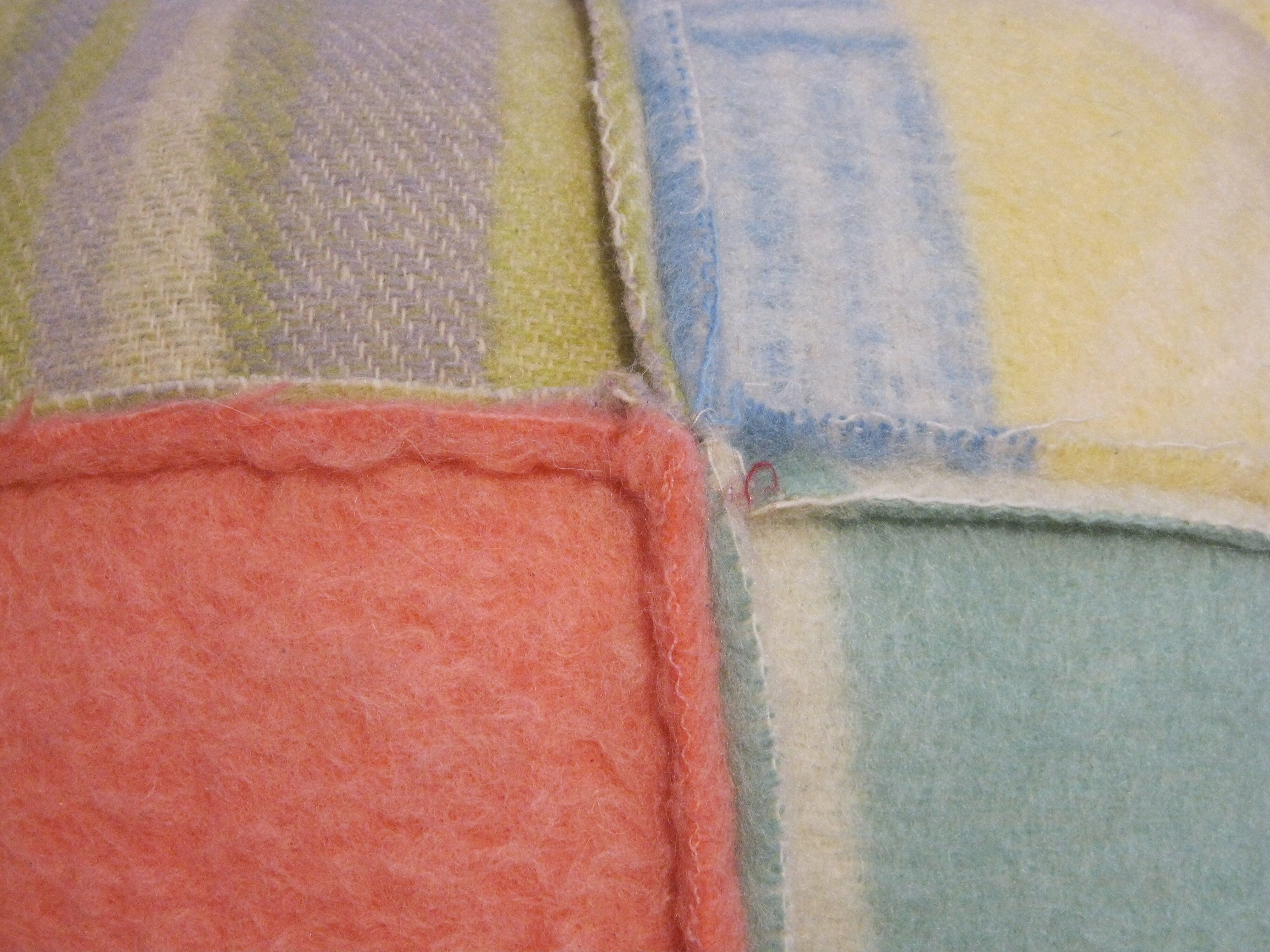 Boiled wool cushions