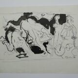 Edouard Pignon Ink on paper