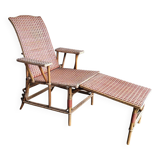Rattan chaise longue