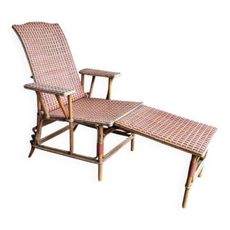 Rattan chaise longue