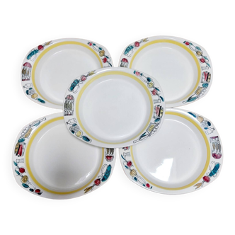 5 Stavangerflint soup plates