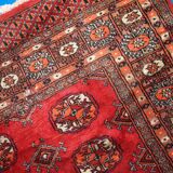 Vintage Uzbek Bukhara handmade rug 3' x 4' (94cm x 122cm) 1970s, 1C756