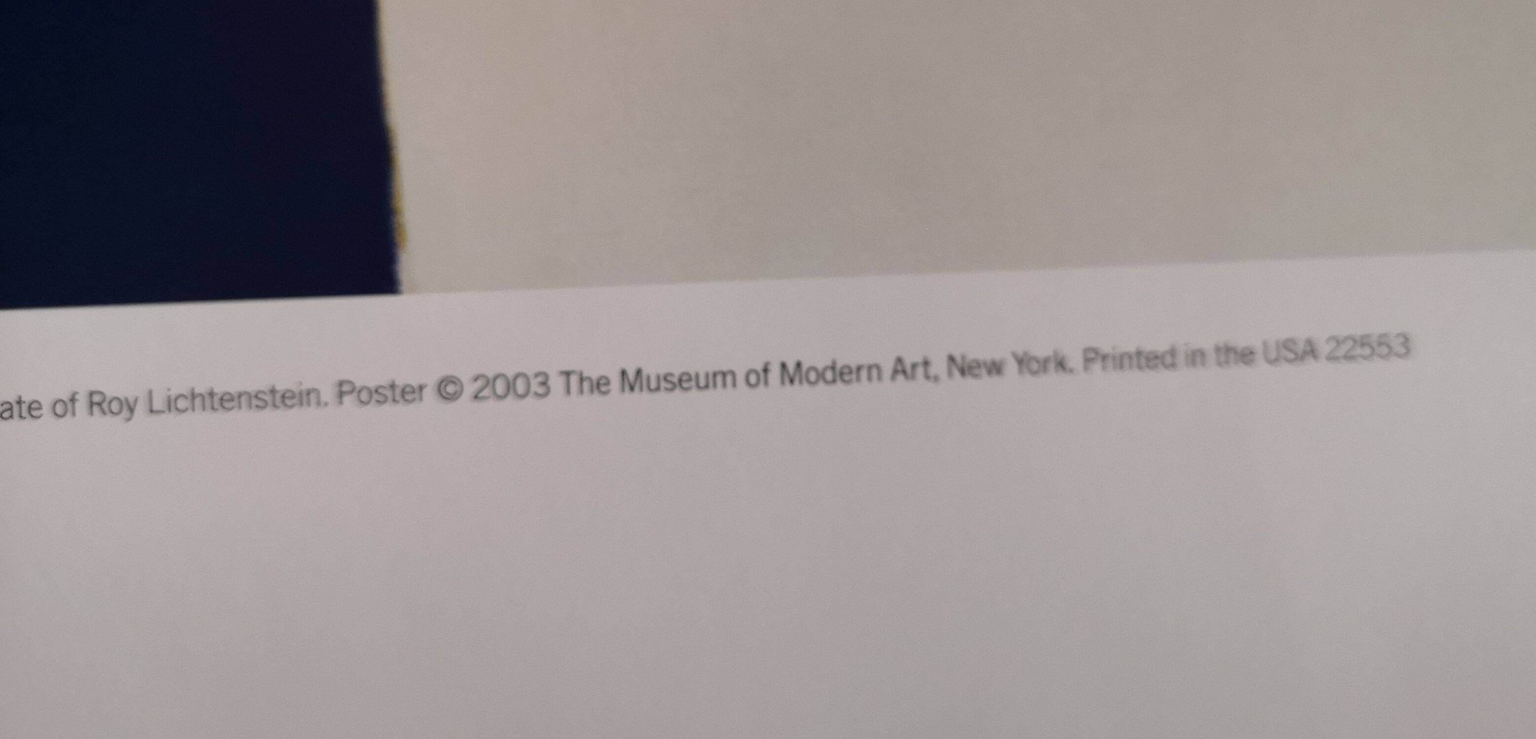 Large Roy Lichtenstein Exhibition Poster - Girl with Ball - Museum of Modern Art (MoMA) New Yo