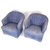 Pair of velvet armchairs "dux"