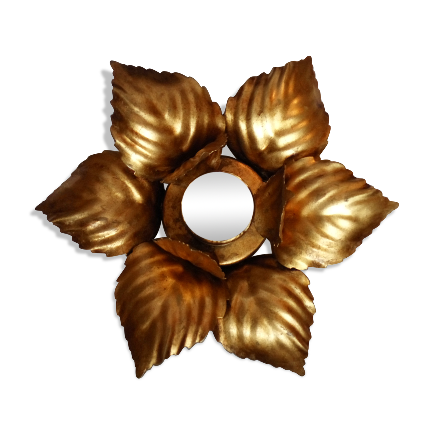 Applique fleur dorée vintage