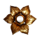 Applique fleur dorée vintage