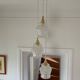 Triple suspension with vintage glass globes