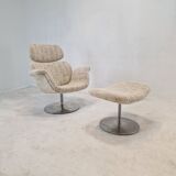 Big Tulip Chair and Ottoman by Pierre Paulin for Artifort, 1980s