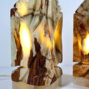 Paire de lampes de chevet en onyx