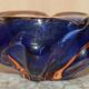 Decorative glass floral bowl