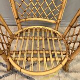 Trio of rattan armchairs