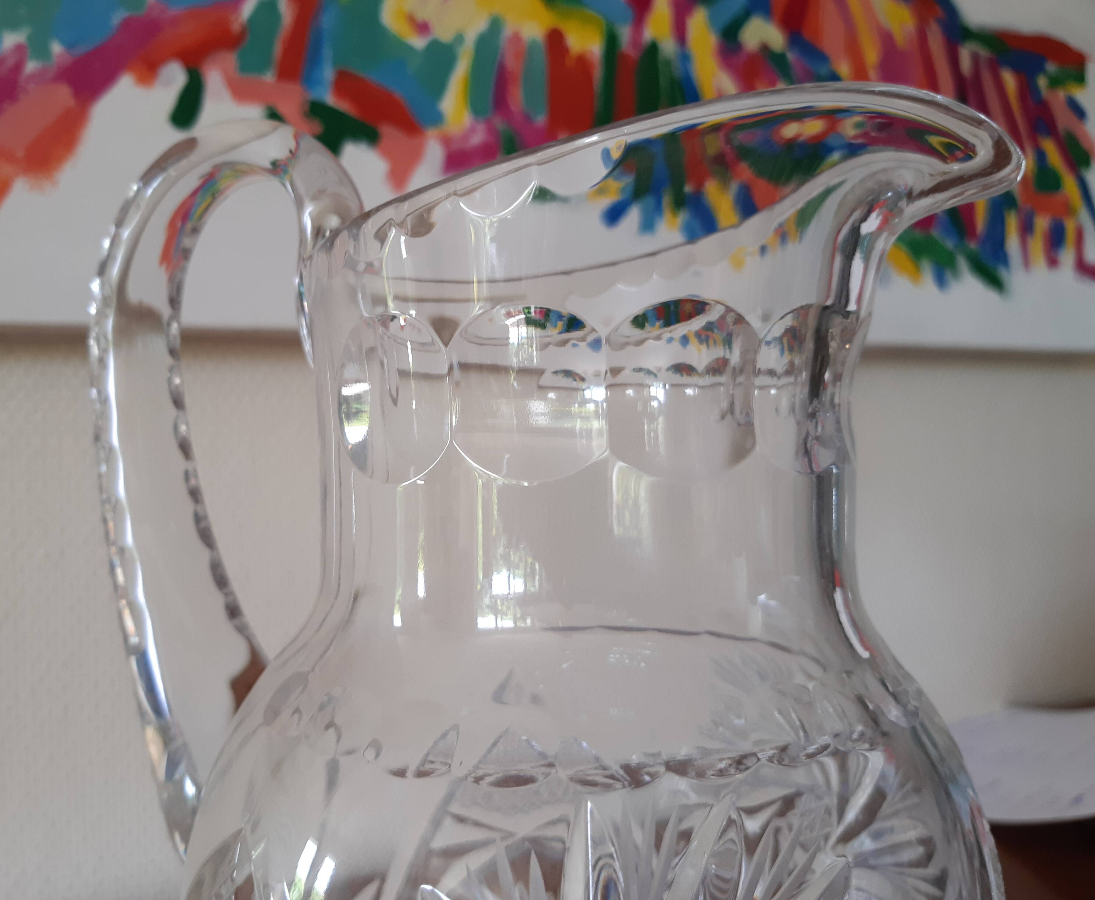 TBE hand-cut crystal carafe or 28cm pitcher