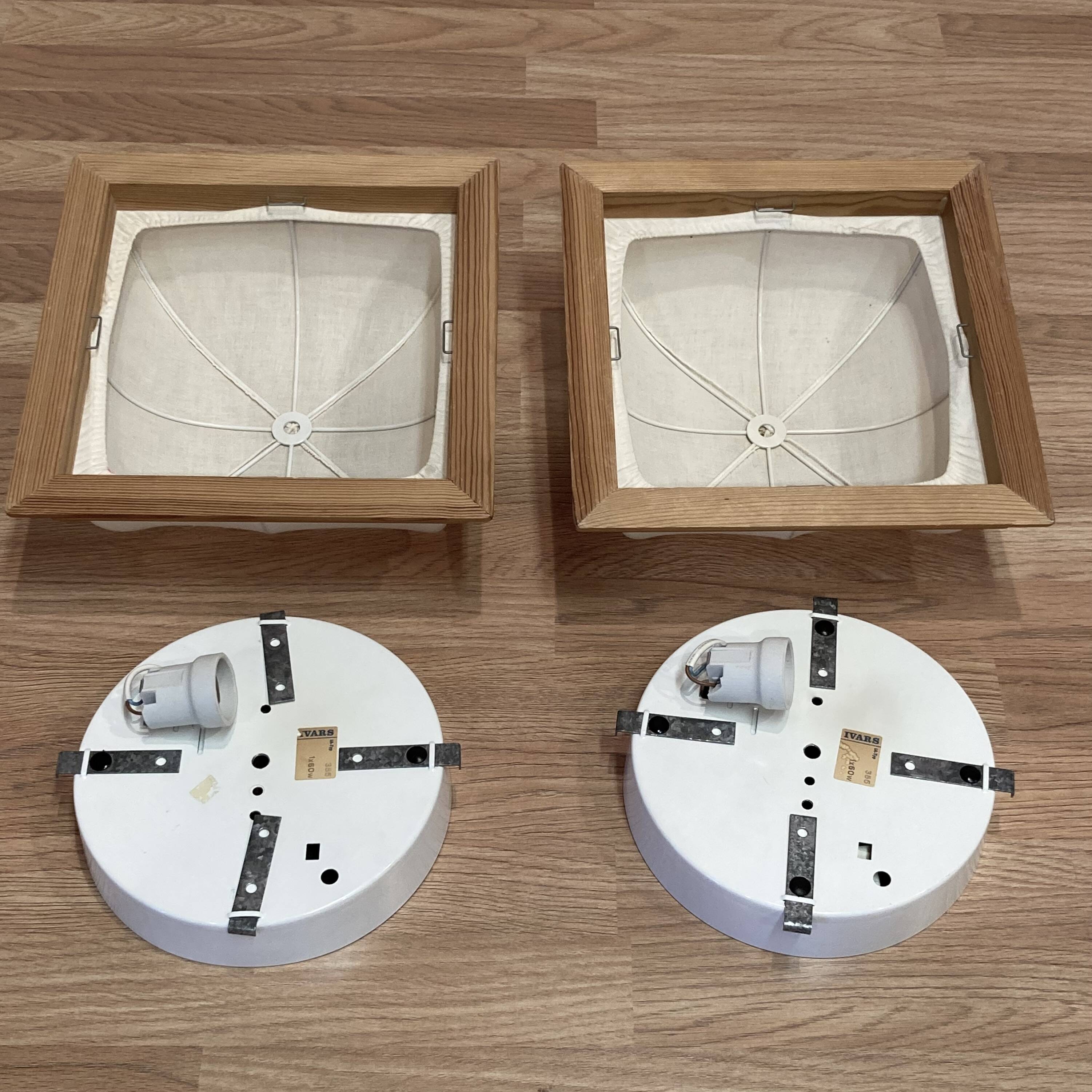 Pair of large scandinavian design wall lights 1960.