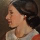 Tableau antique portrait féminin huile sur toile ennio pozzi (1893-1972)