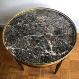 Bouillotte table with grey marble