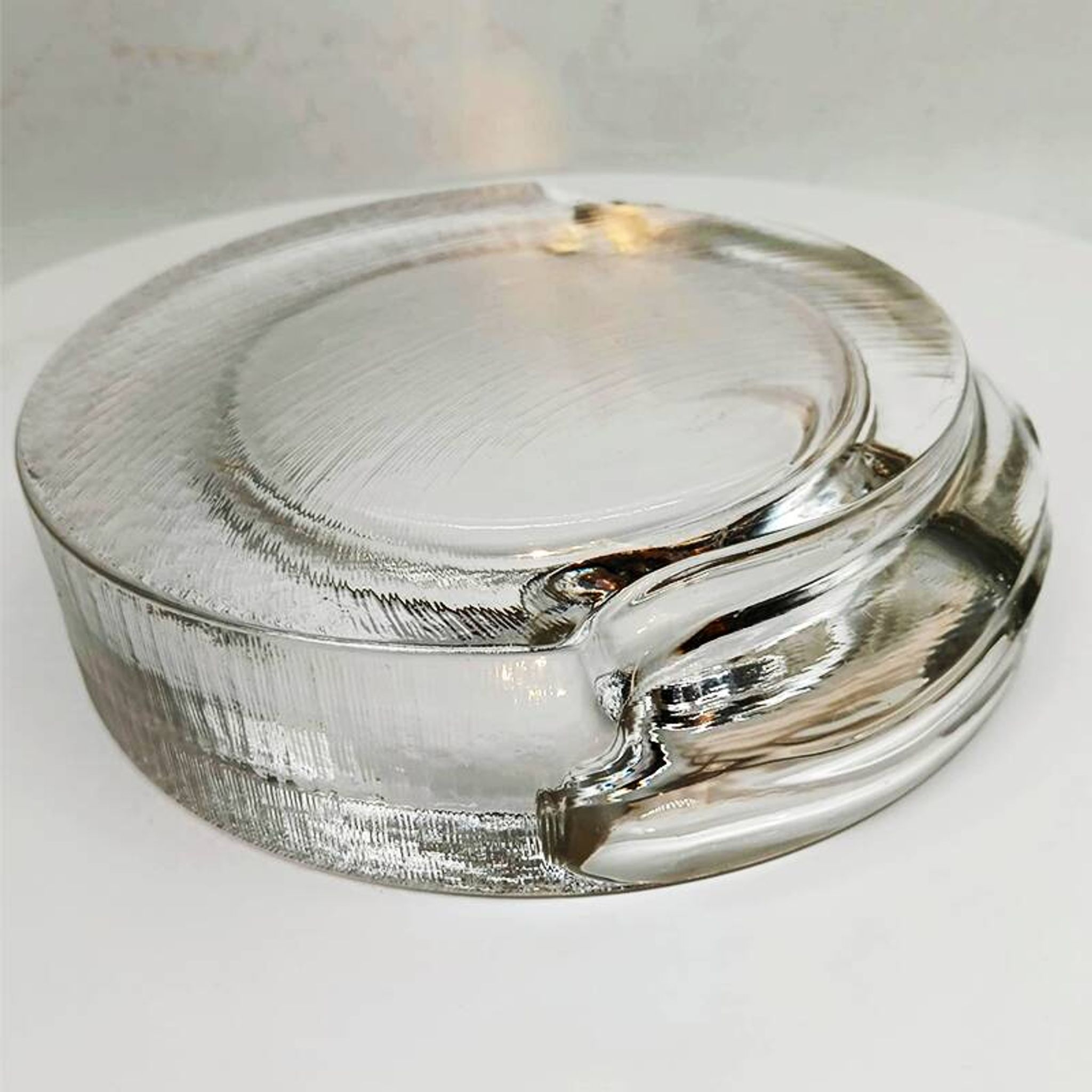 1970s Big Ashtray by Fabio Frontini for Arnolfo di Cambio in Lead Crystal,