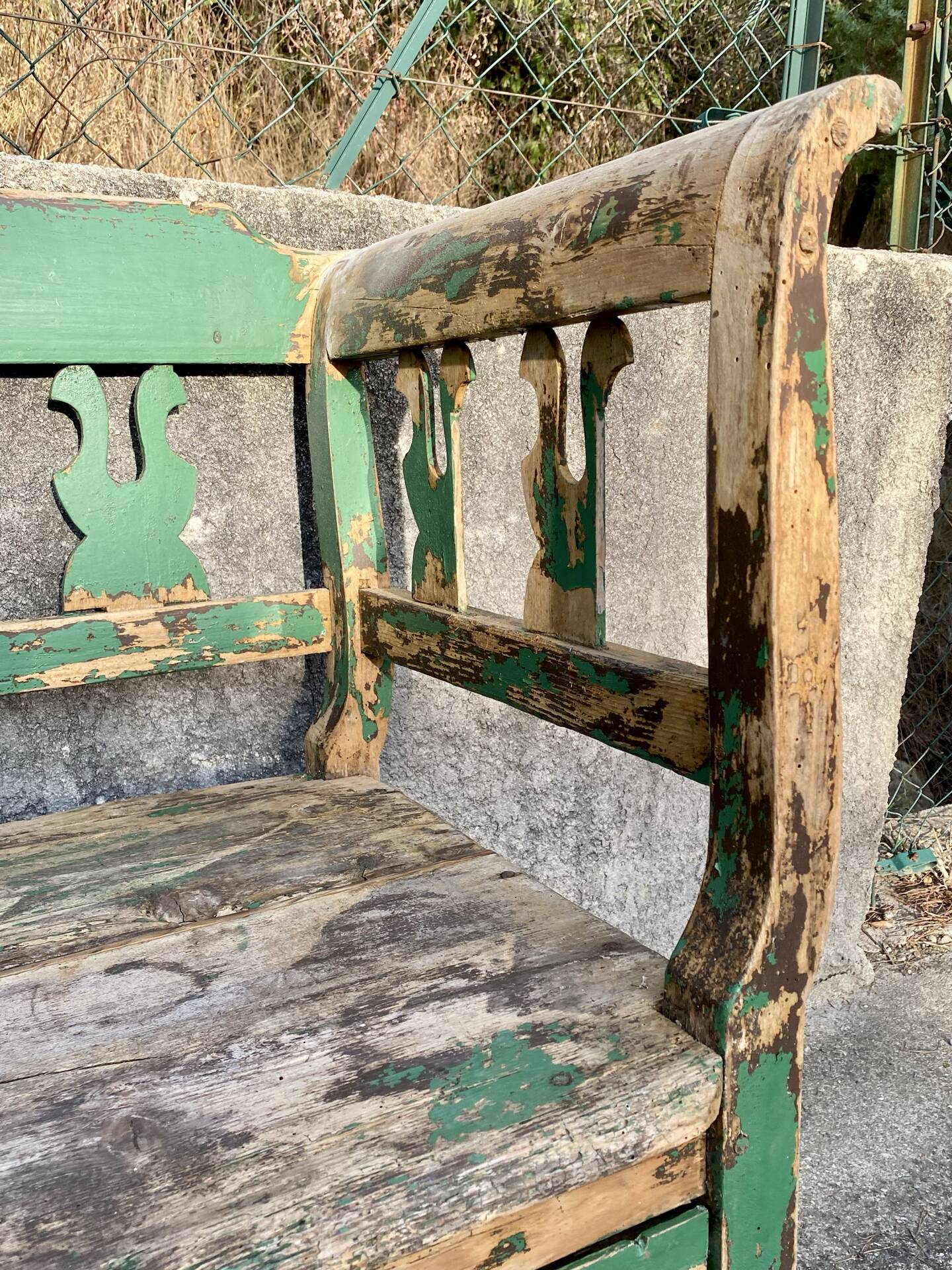 Wooden bench