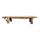 Old 19th century workbench transformed into a bench