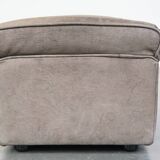 Grey leather elements design sofa 2 elements + footstool