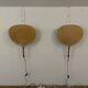 Pair Of Ingo Maurer Uchiwa III Wall Lamps For M-Design, 1973