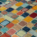 Hand-Knotted Turkish Contemporary 254 cm x 313 cm Multicolor Wool Carpet