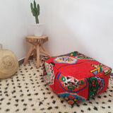 Moroccan carpet pouf / floor pillow