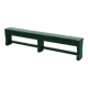 Rustic primitive green farmhouse bench in solid oak, France ca. 1900