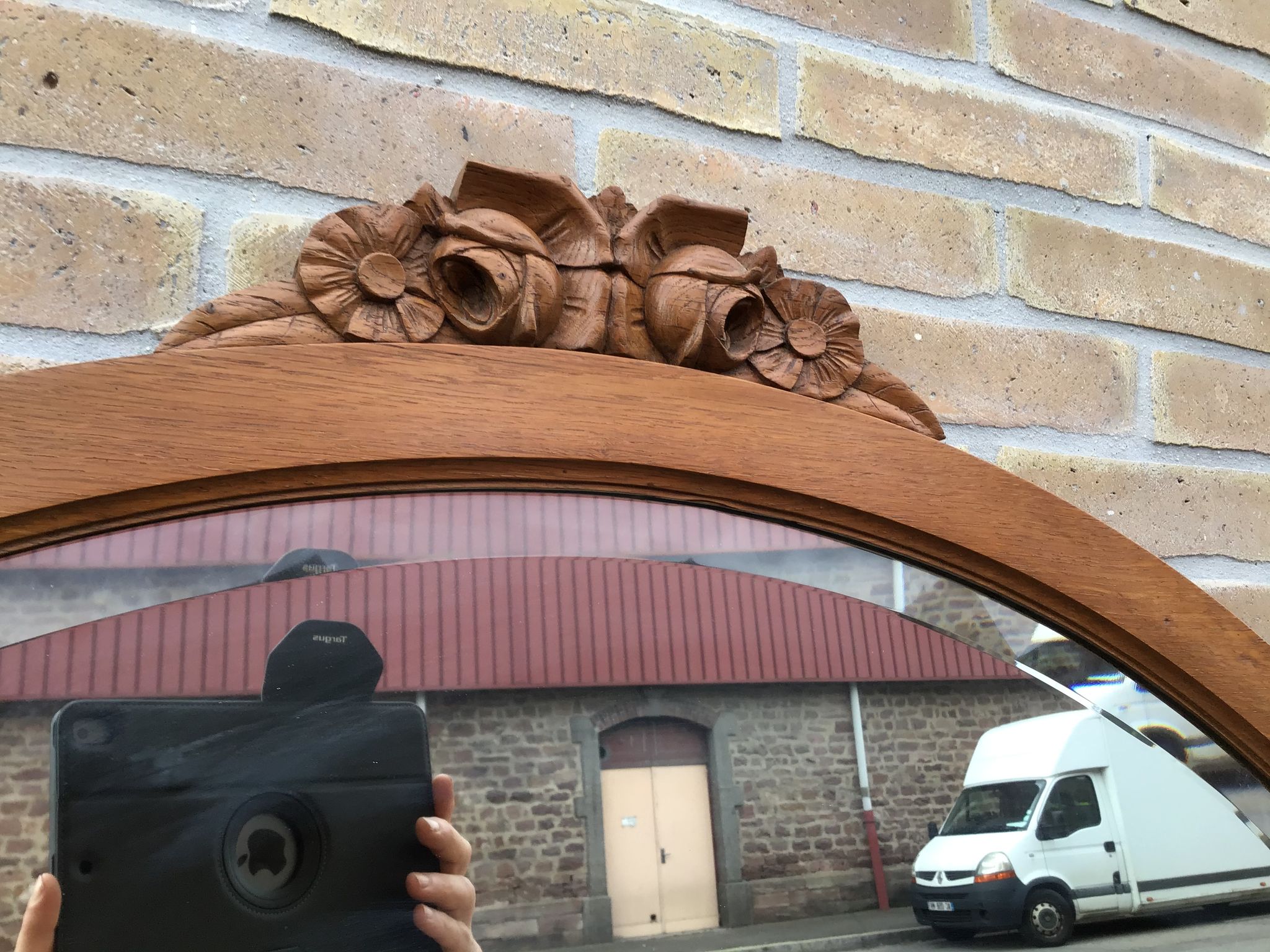 Mirror vintage ice cream style Louis XVI 1900 90x66cm