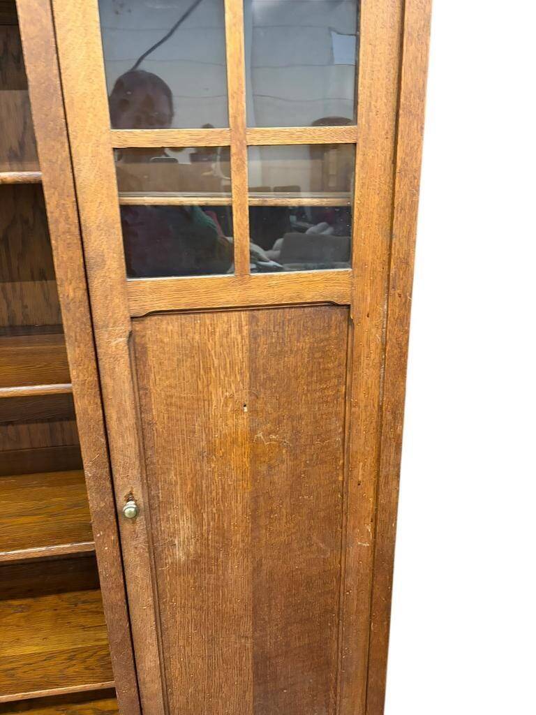 XL vintage wall unit in wood / bookshelf / cabinet (3.4m!)