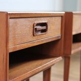 Scandinavian teak bedside pair Johannes Andersen