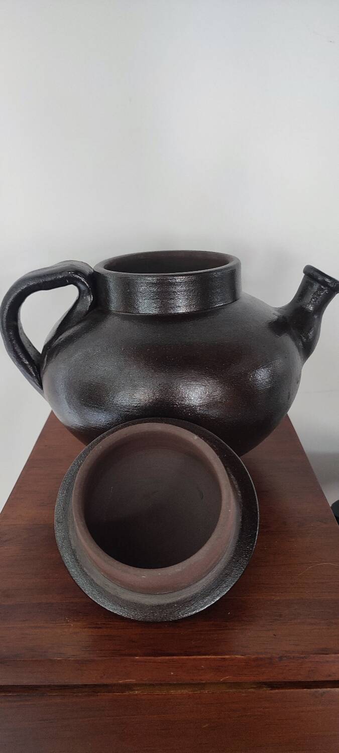 Jean Dubost glazed stoneware teapot