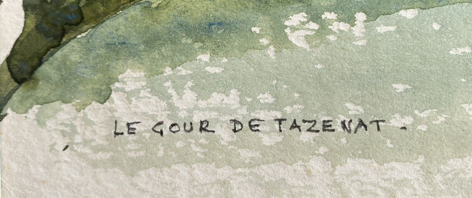 Painting "gour de tazenat" (puy de dôme) jean-francois devaliere (1926-2021)