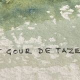 Painting "gour de tazenat" (puy de dôme) jean-francois devaliere (1926-2021)