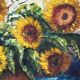 Still life with sunflowers. Signed.