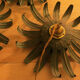 Set of 3 vintage vine leaf shaped pendant lights 1970s