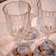 3 large crystal wine glasses in good condition