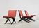 Ensemble de 3 fauteuils ciseaux modèle FB18 par l'architecte Jan van Grunsven pour Pastoe Pays-Bas 1955