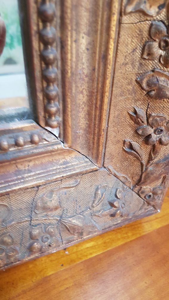 Miroir moulure doré