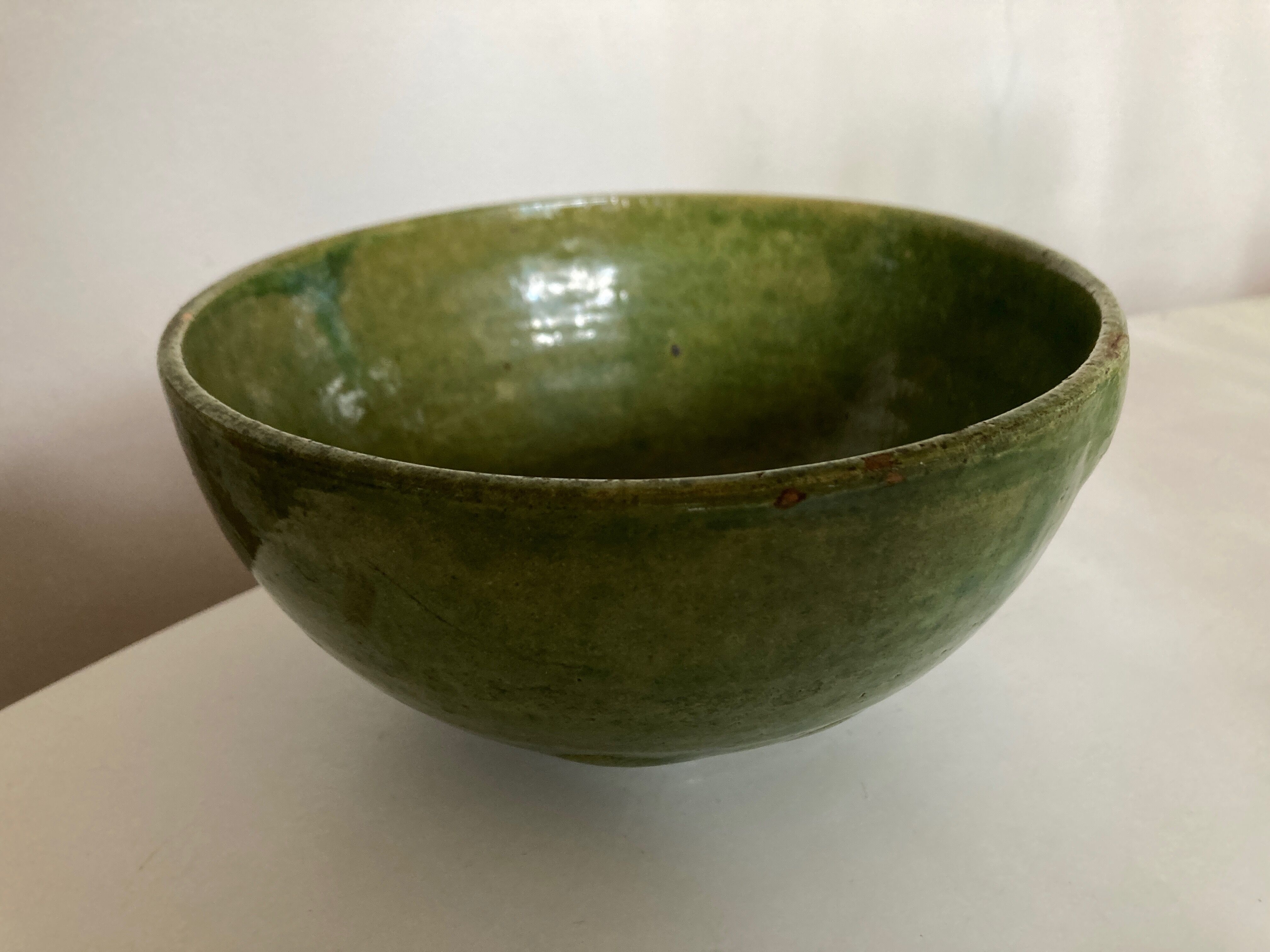 Glazed clay salad bowl from Biot 1960